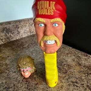 Vintage Hulk, Hogan and the ultimate warrior water gun heads